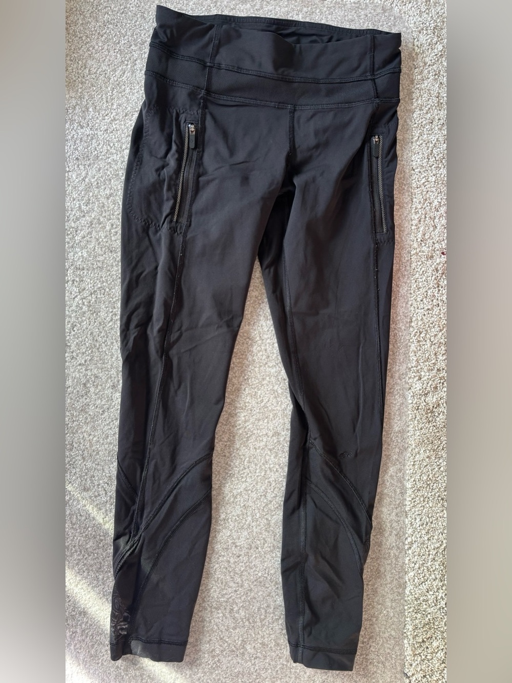 lululemon athletica Black Zip-Pocket Leggings